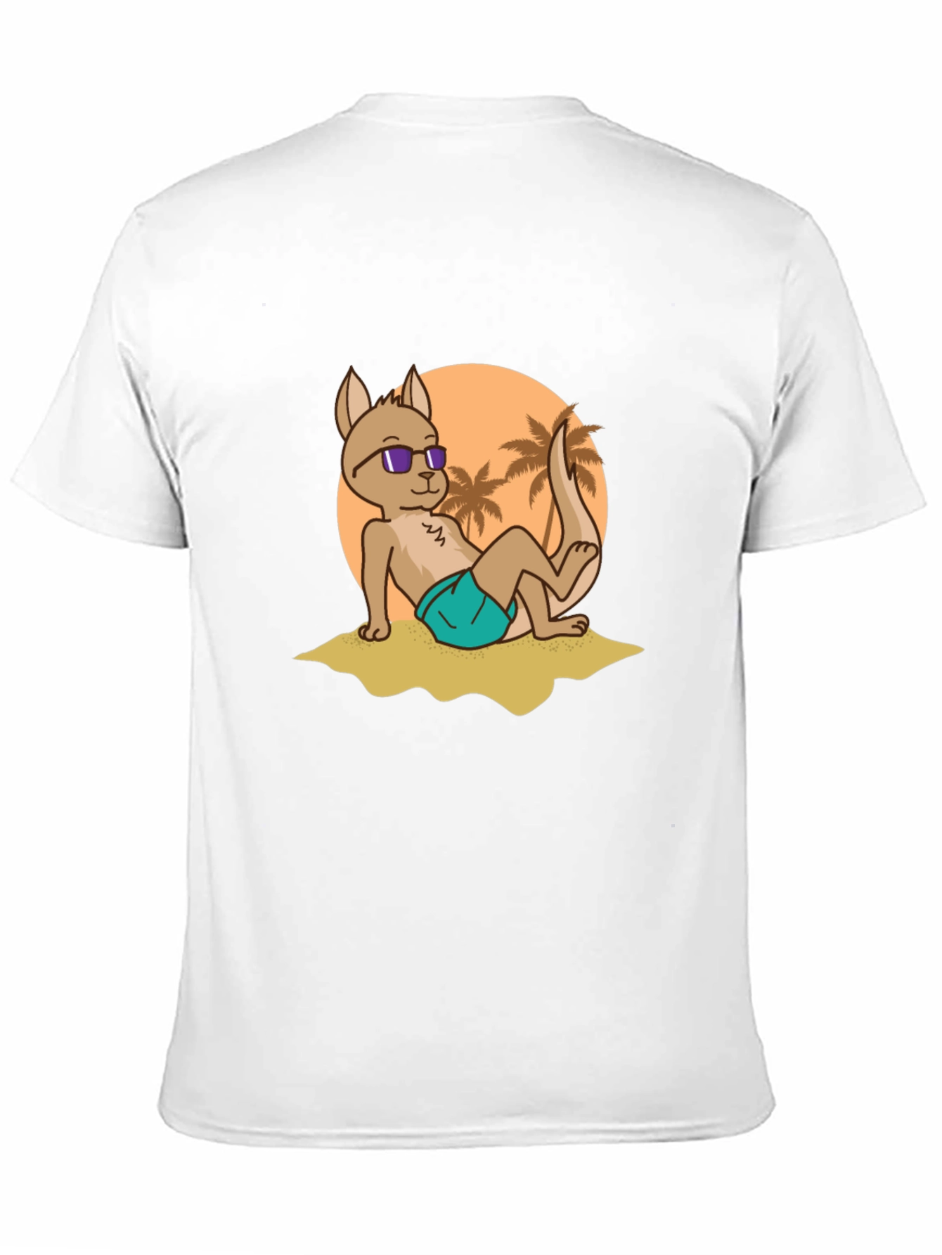 Cool Kangaroo Graphic Tee - Summer Vibes