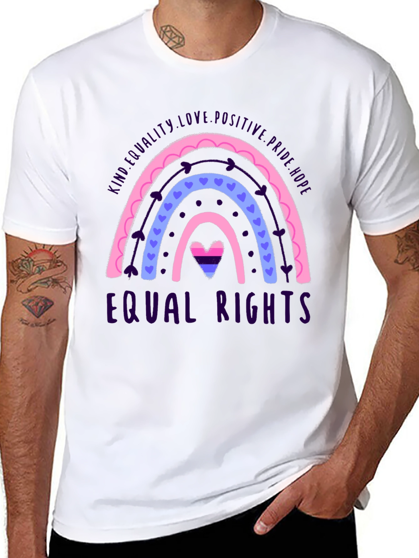 Equality Love Bisexual Pride Rainbow T-Shirt