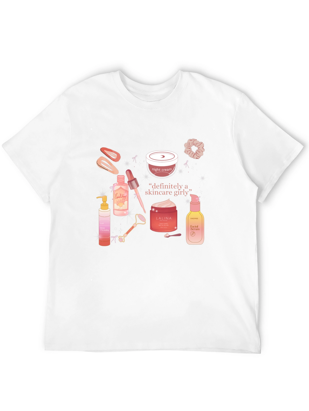 Skincare Girly T-Shirt - Trendy Graphic Tee