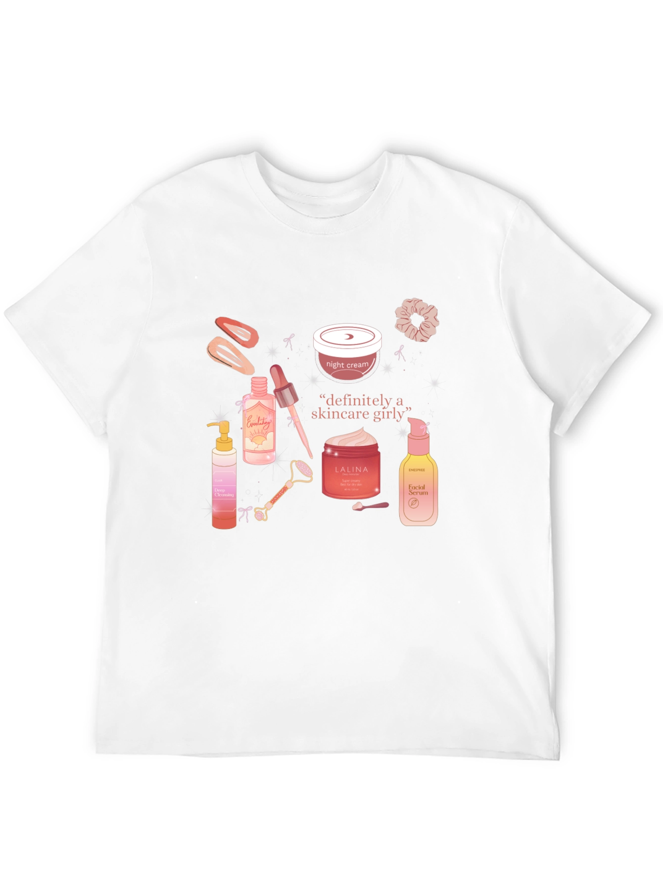 Skincare Girly T-Shirt - Trendy Graphic Tee
