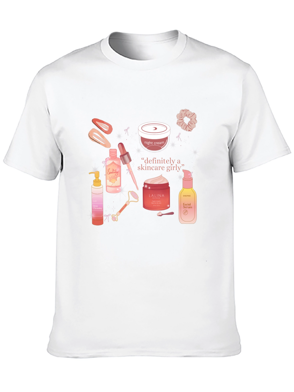 Skincare Girly T-Shirt - Trendy Graphic Tee
