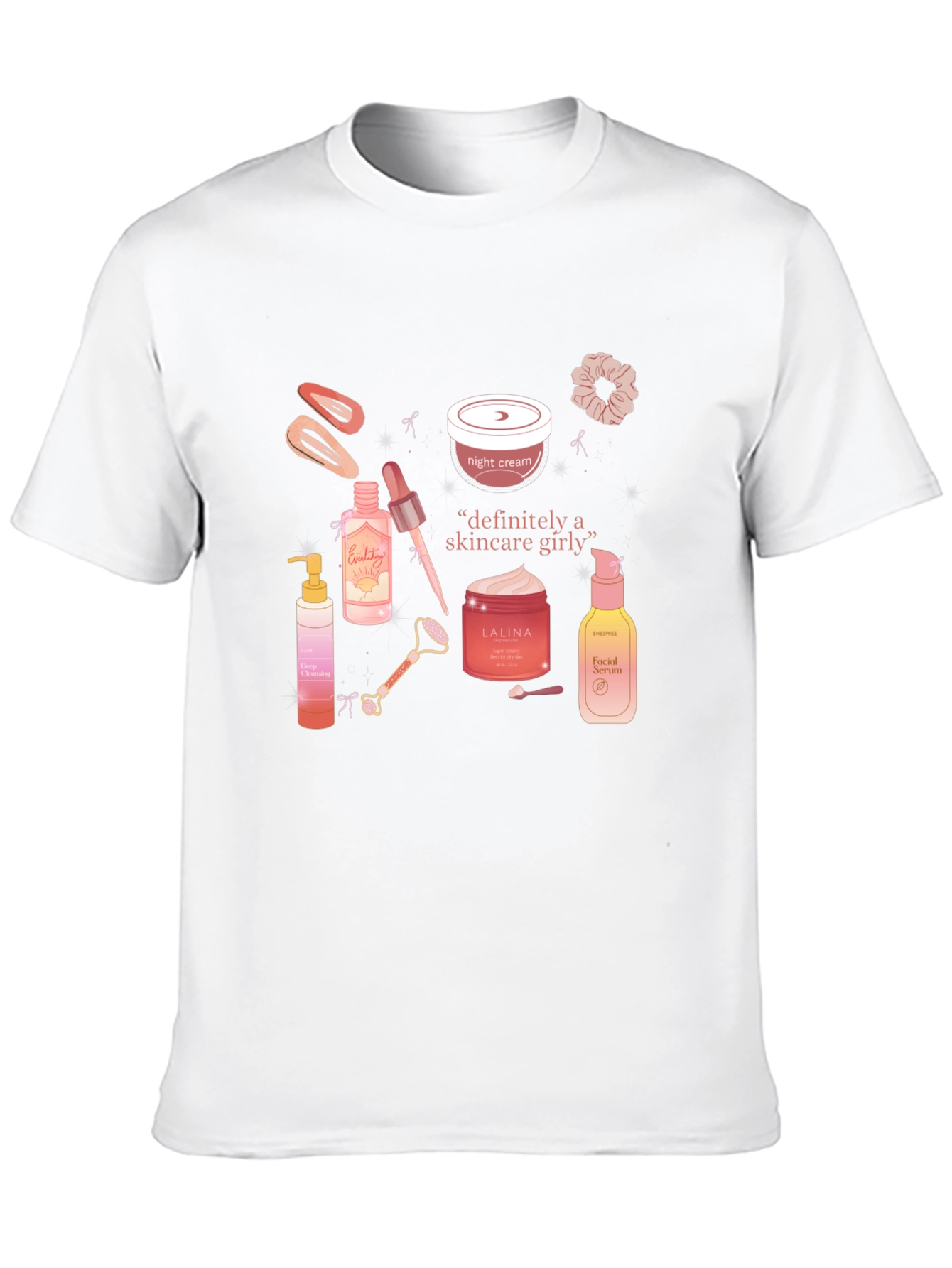 Skincare Girly T-Shirt - Trendy Graphic Tee