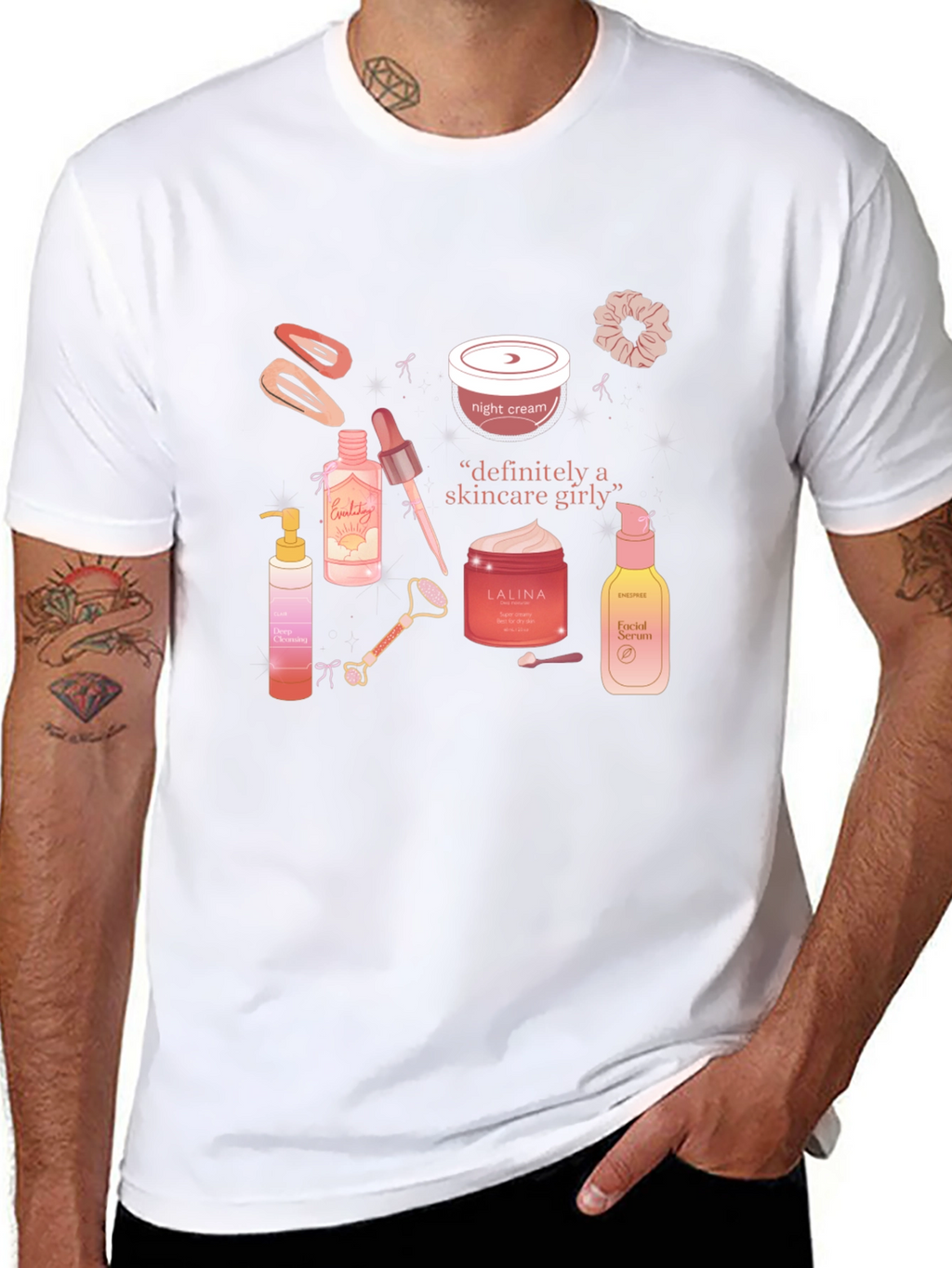 Skincare Girly T-Shirt - Trendy Graphic Tee