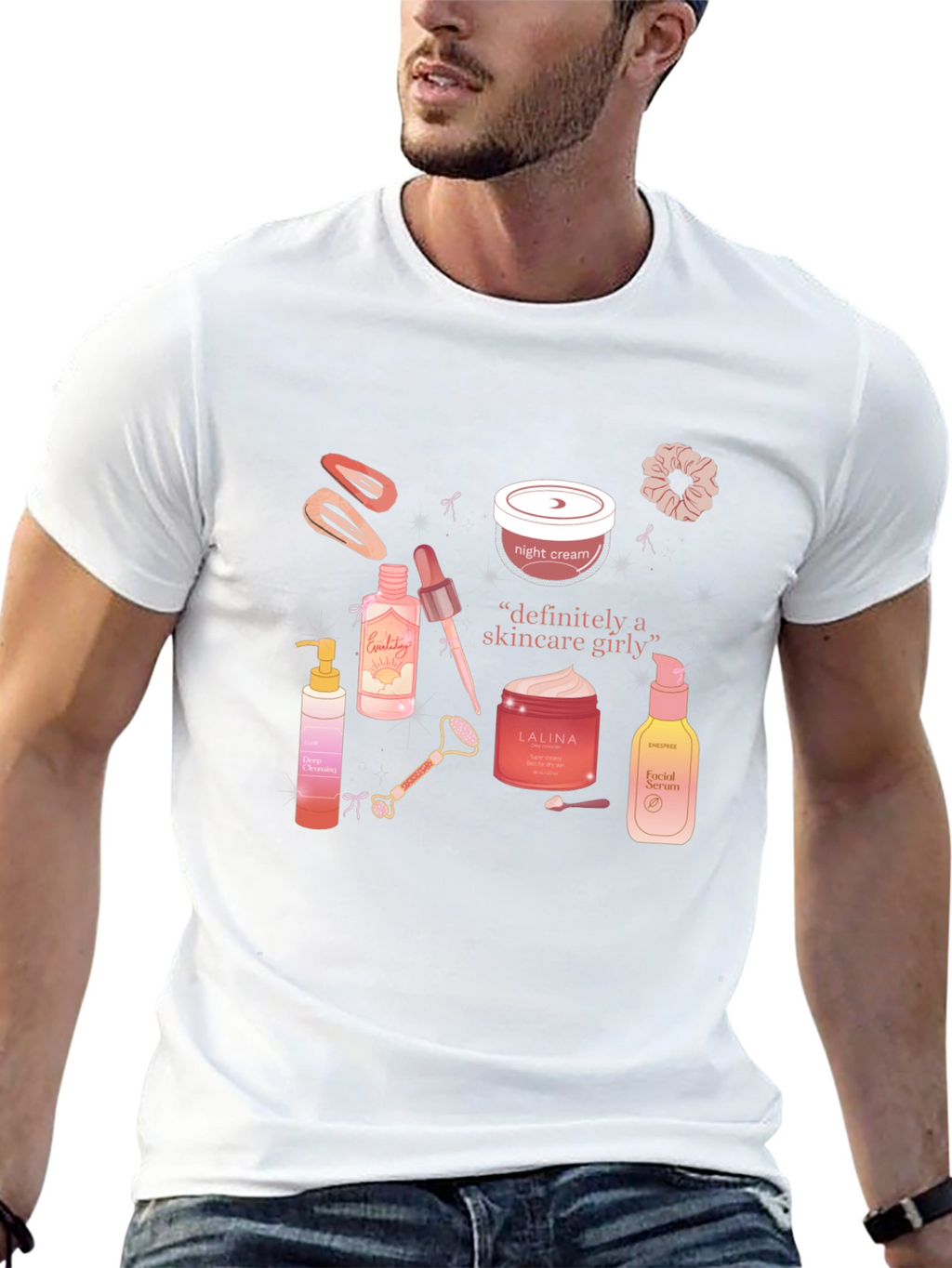 Skincare Girly T-Shirt - Trendy Graphic Tee