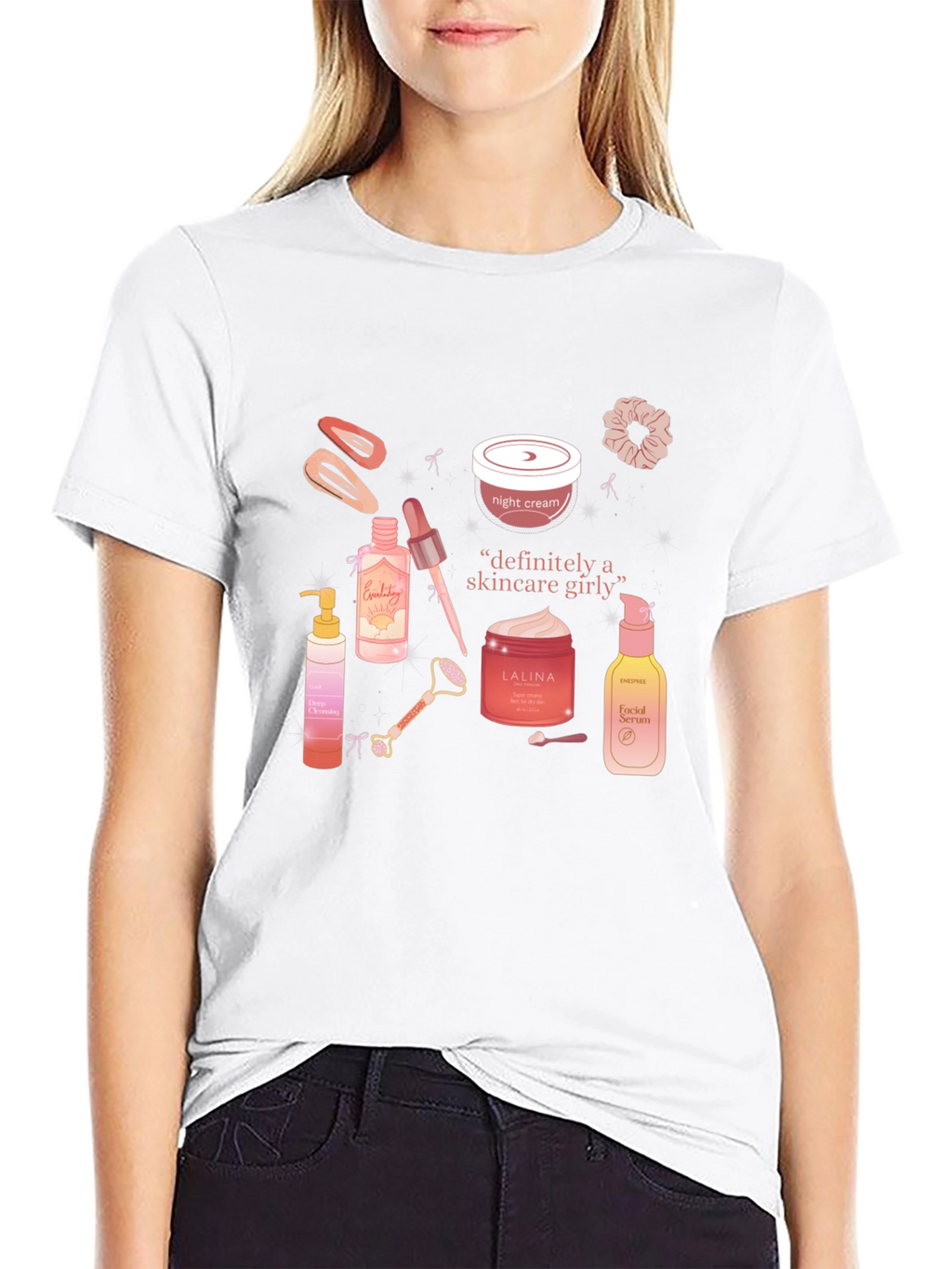 Skincare Girly T-Shirt - Trendy Graphic Tee