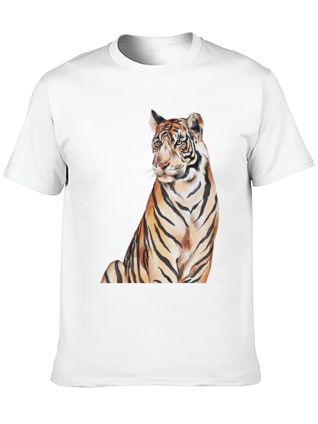 Tiger Graphic Print Mens Black T-Shirt