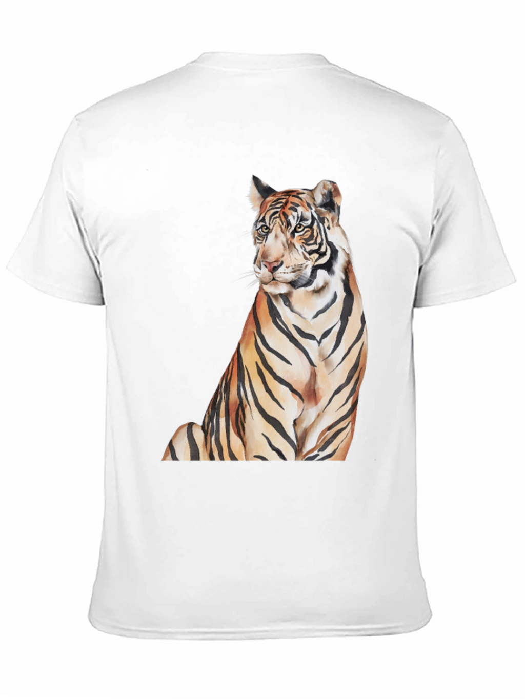 Tiger Graphic Print Mens Black T-Shirt