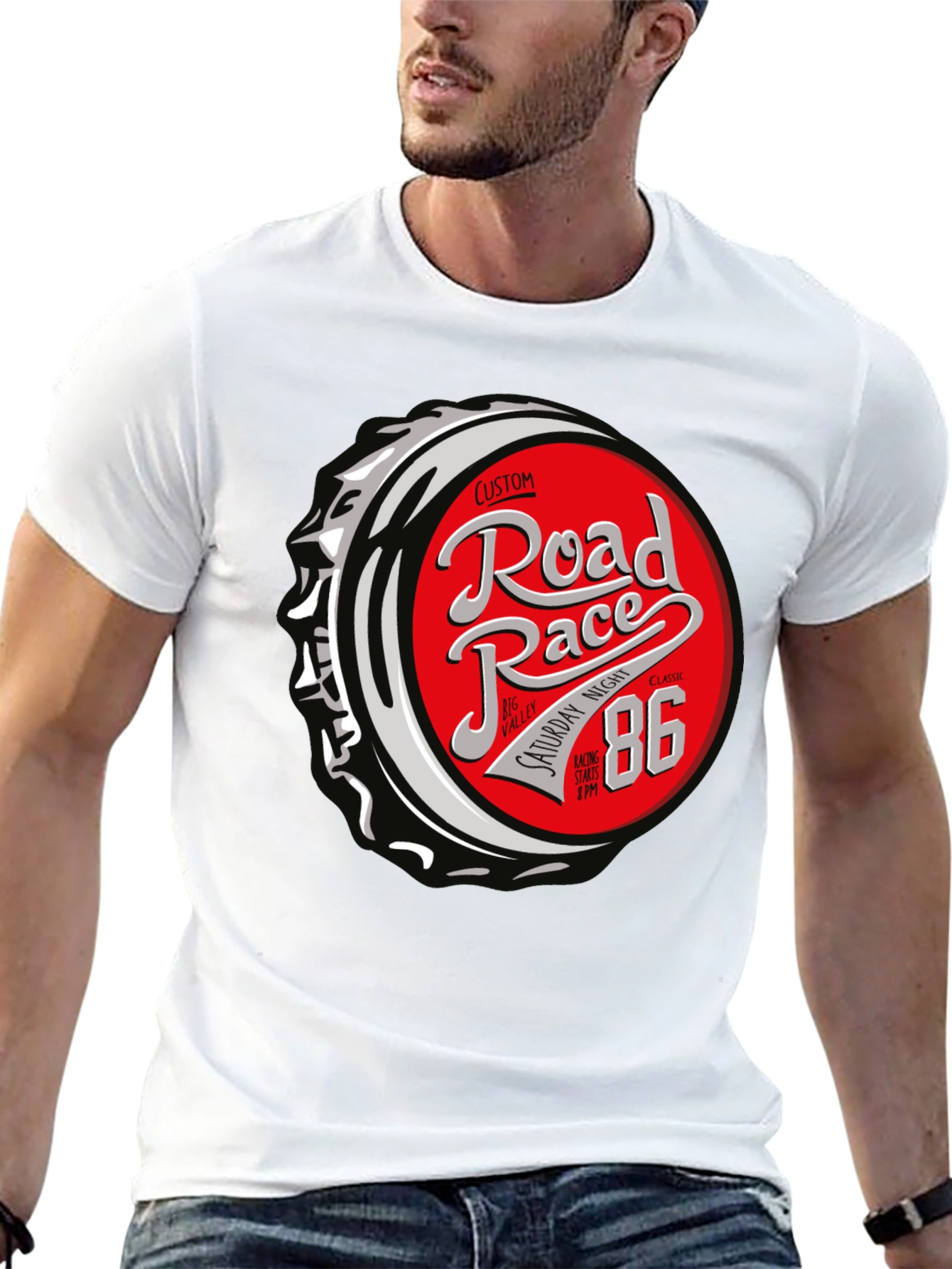 Road Race 86 T-Shirt - Custom Design