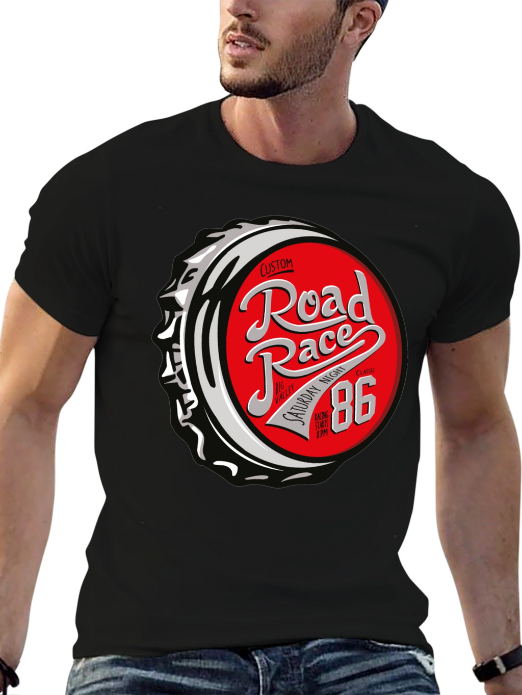 Road Race 86 T-Shirt - Custom Design