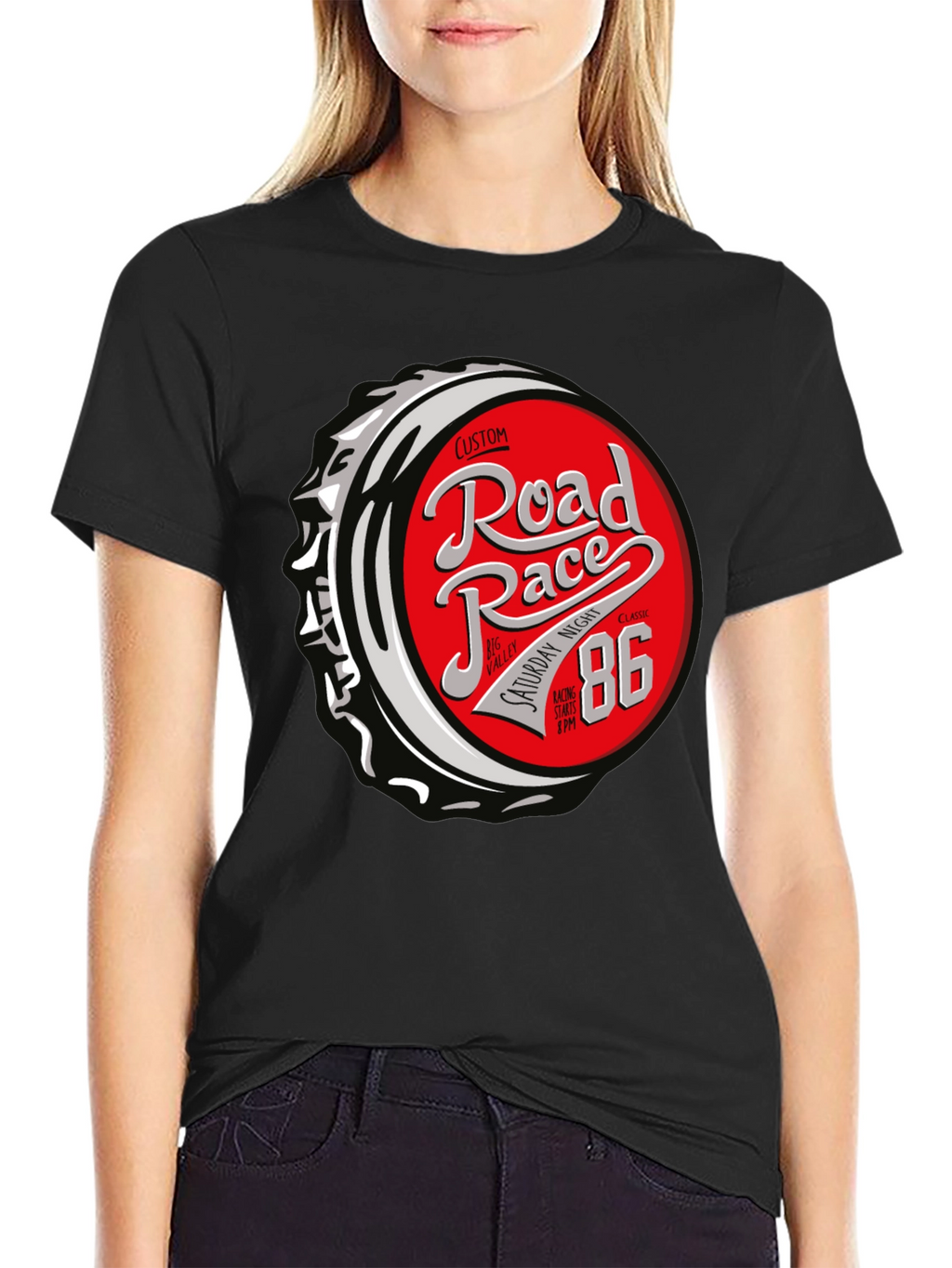 Road Race 86 T-Shirt - Custom Design