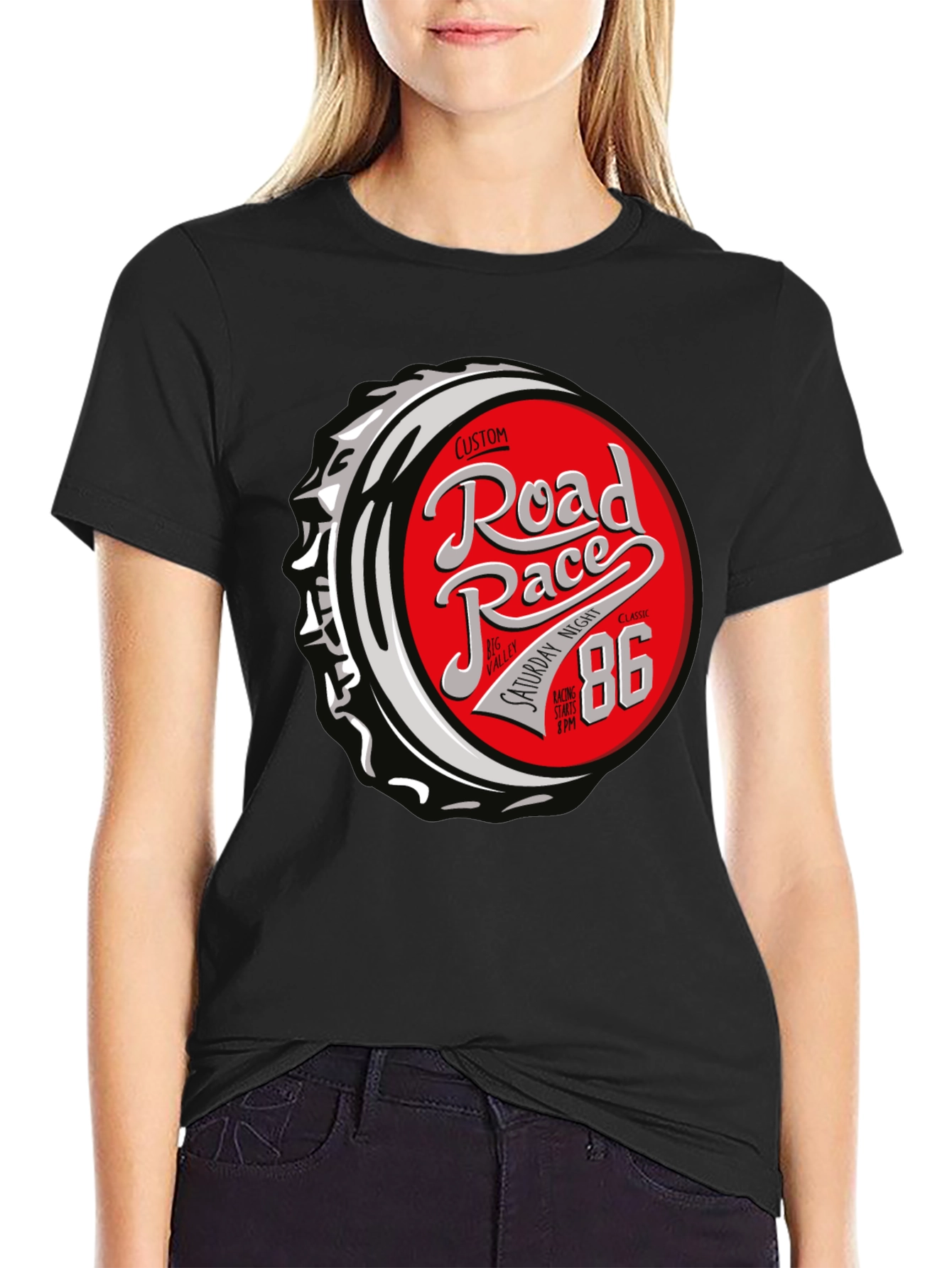 Road Race 86 T-Shirt - Custom Design