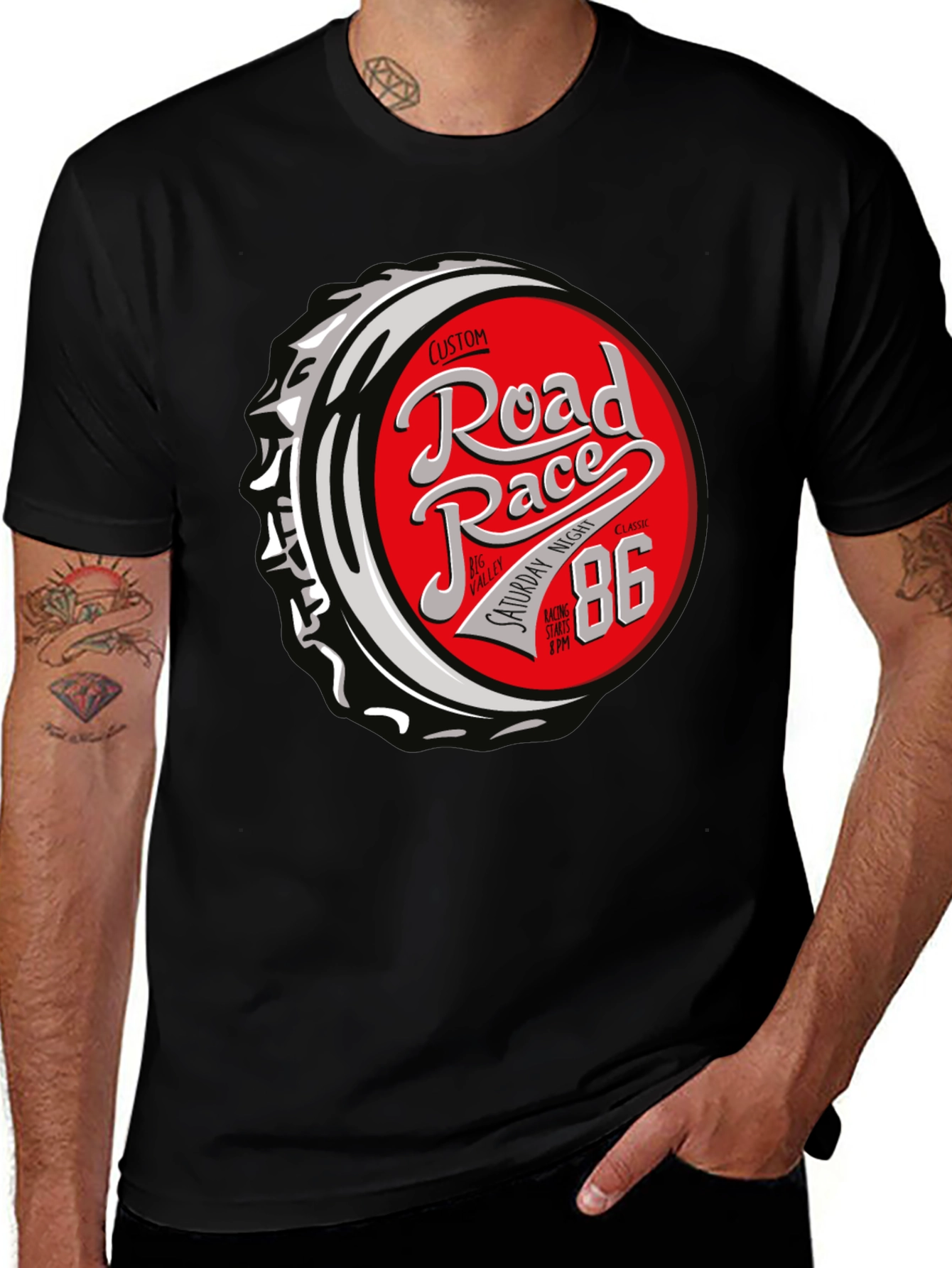 Road Race 86 T-Shirt - Custom Design