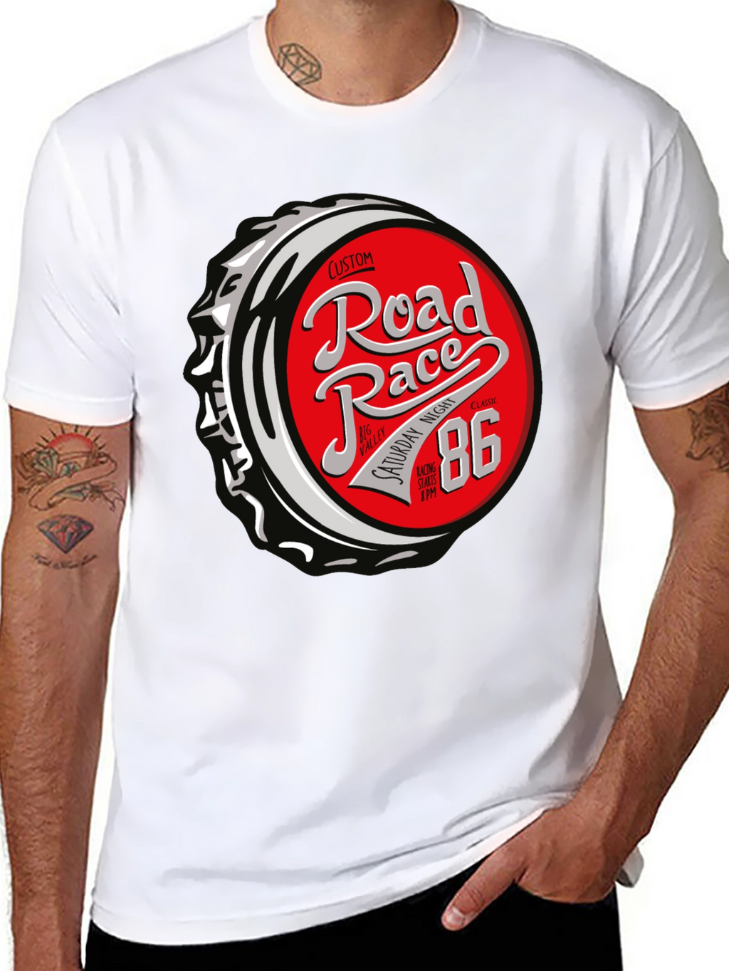 Road Race 86 T-Shirt - Custom Design