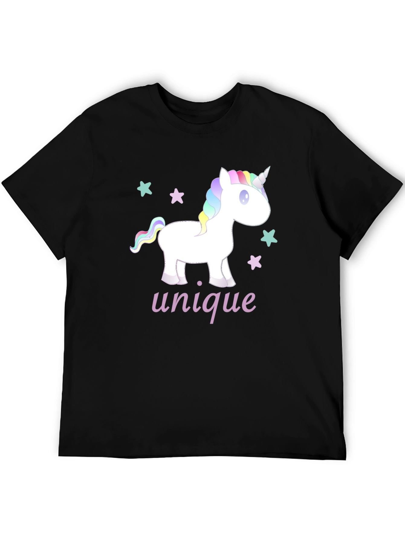 Unique Unicorn T-Shirt - Black Cotton Tee