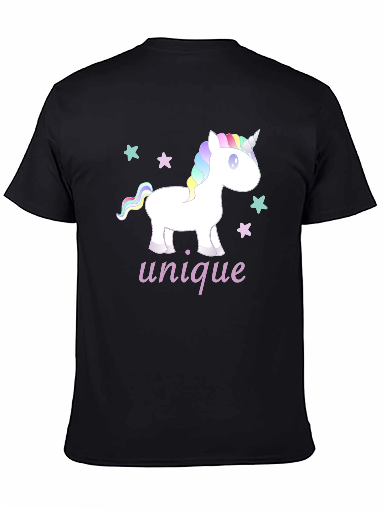 Unique Unicorn T-Shirt - Black Cotton Tee
