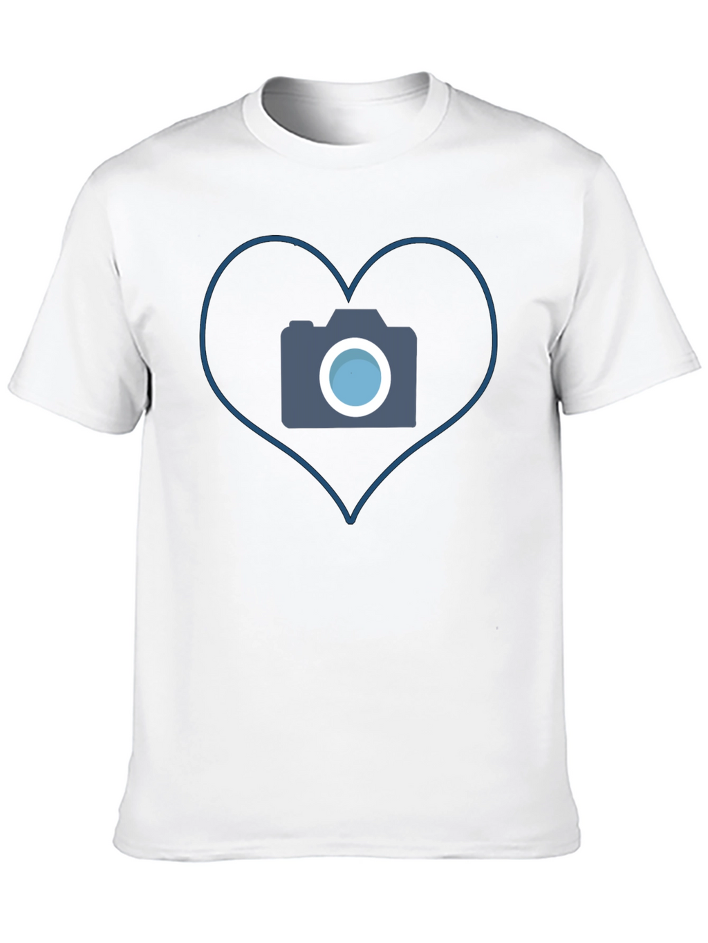 Camera Heart Graphic Tee - Black