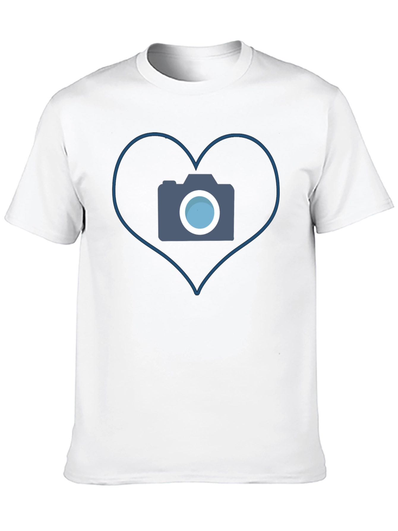 Camera Heart Graphic Tee - Black