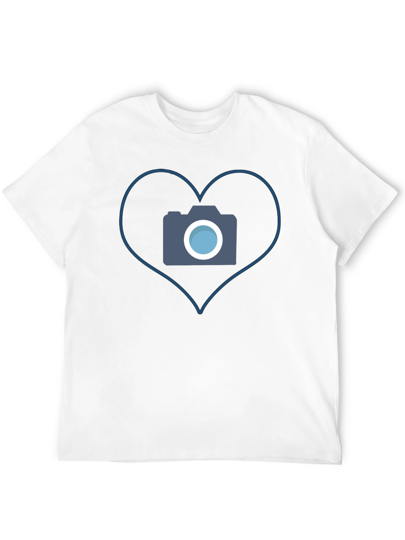 Camera Heart Graphic Tee - Black