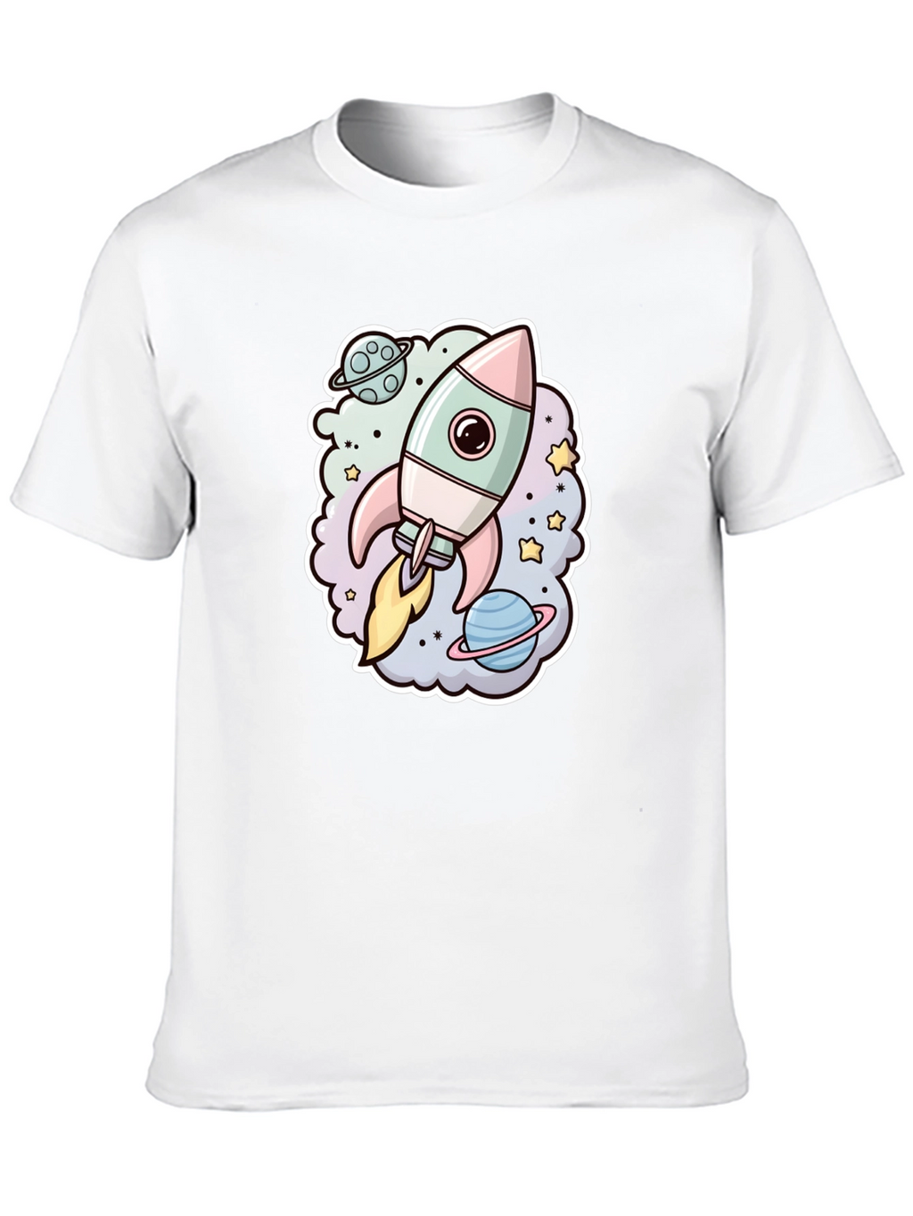 Rocket in Space Graphic T-Shirt