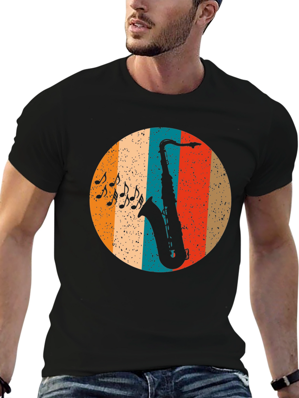 Retro Saxophone Music T-Shirt