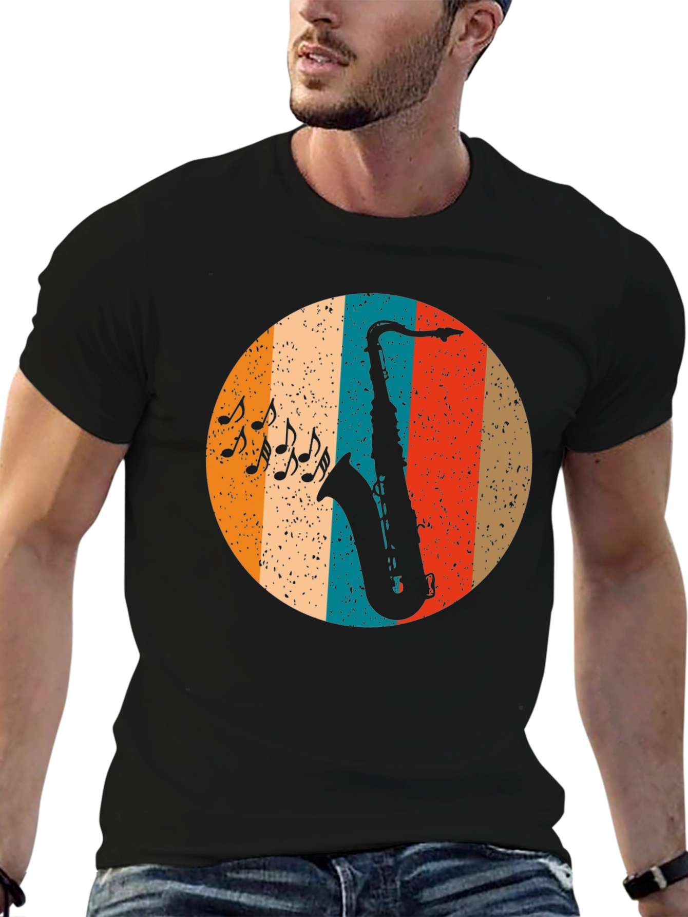 Retro Saxophone Music T-Shirt