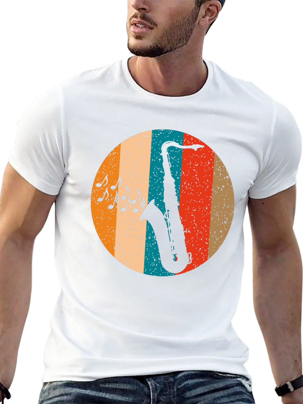 Retro Saxophone Music T-Shirt