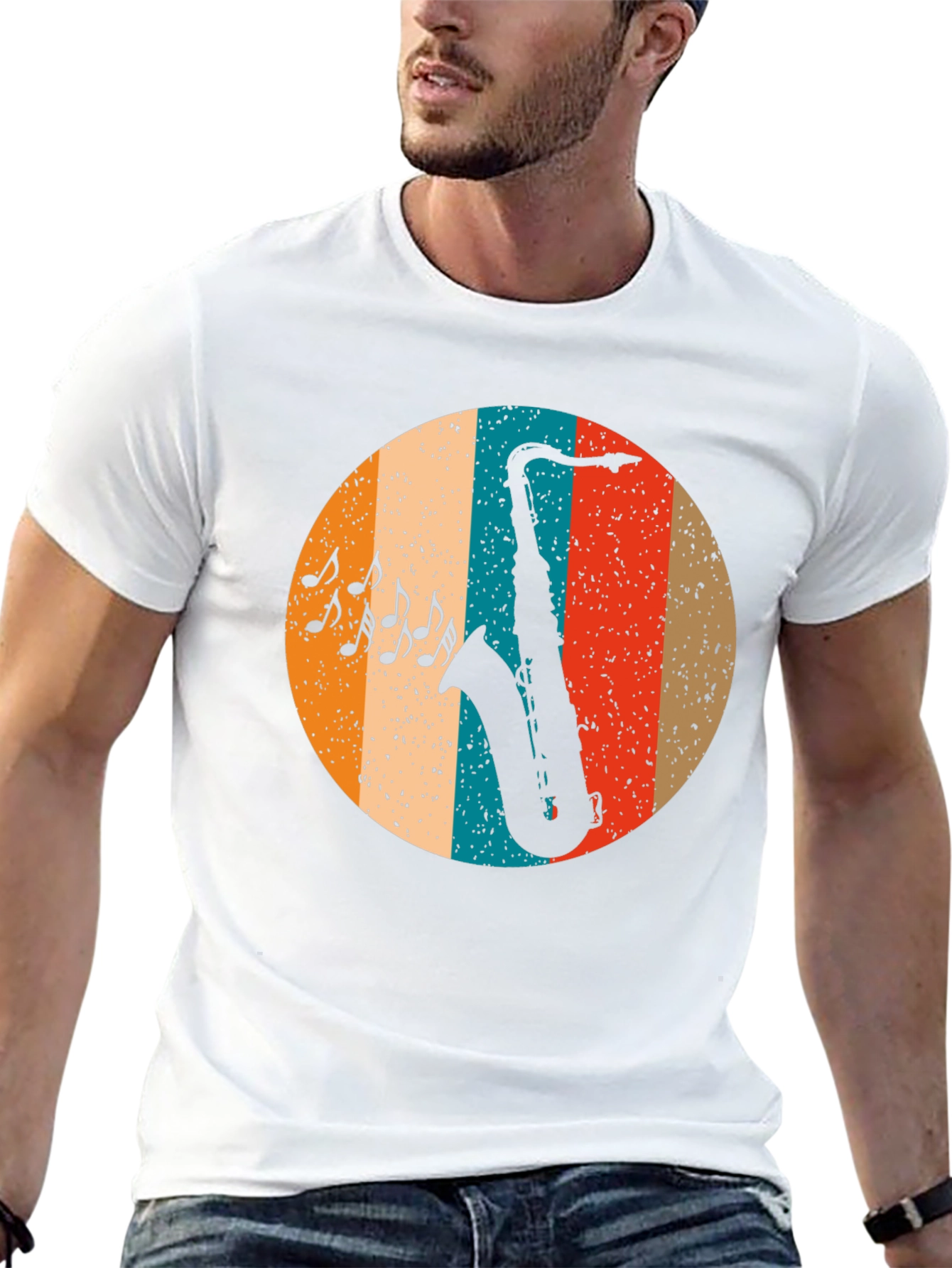 Retro Saxophone Music T-Shirt