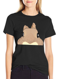Funny Squirrel Graphic Tee - Black Cotton T-Shirt