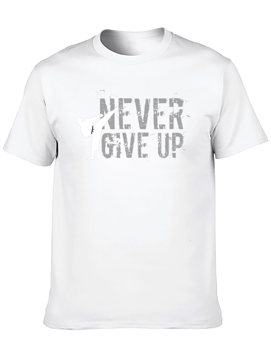 Never Give Up Graphic Tee - Martial Arts Motivation