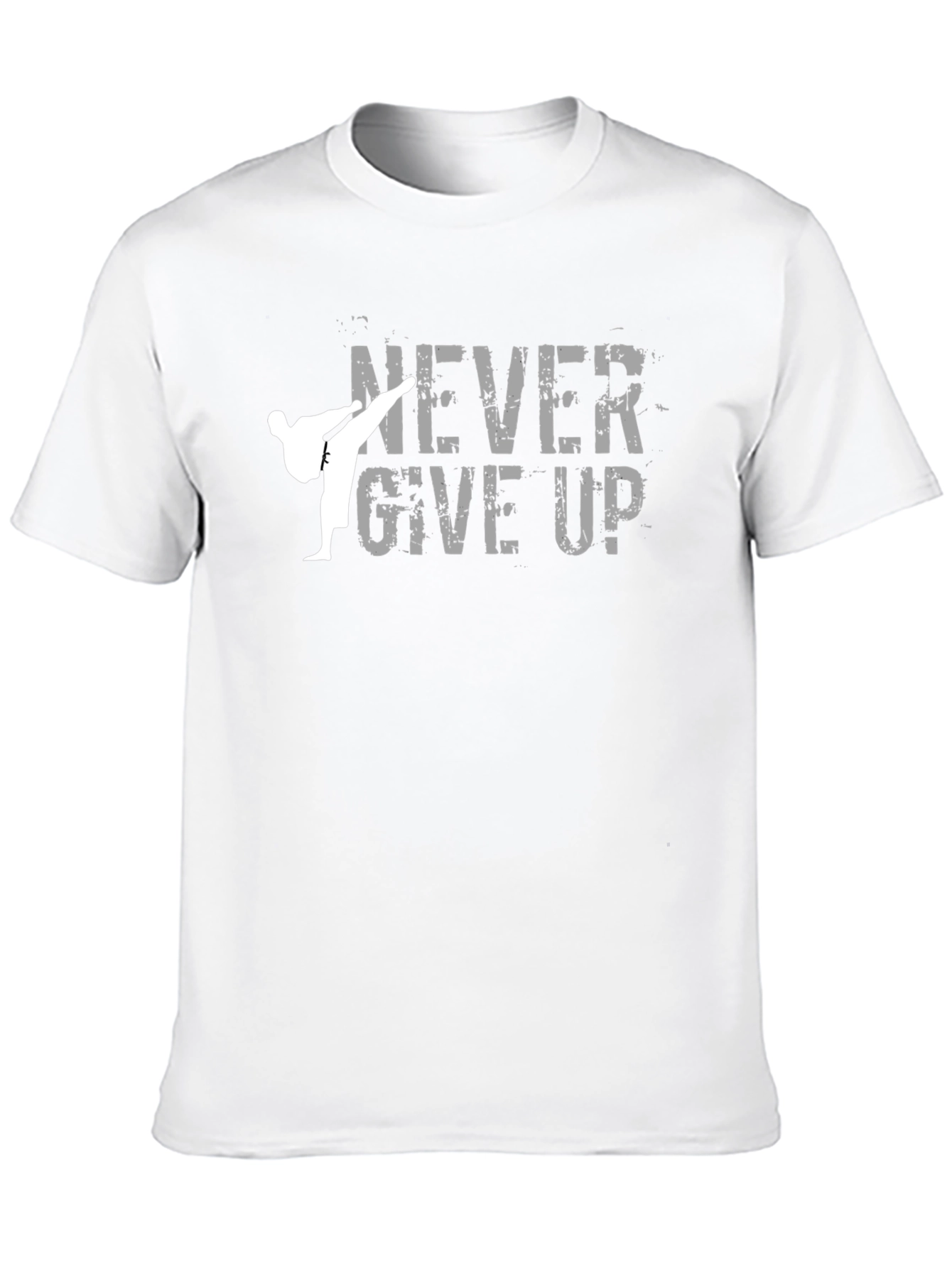 Never Give Up Graphic Tee - Martial Arts Motivation