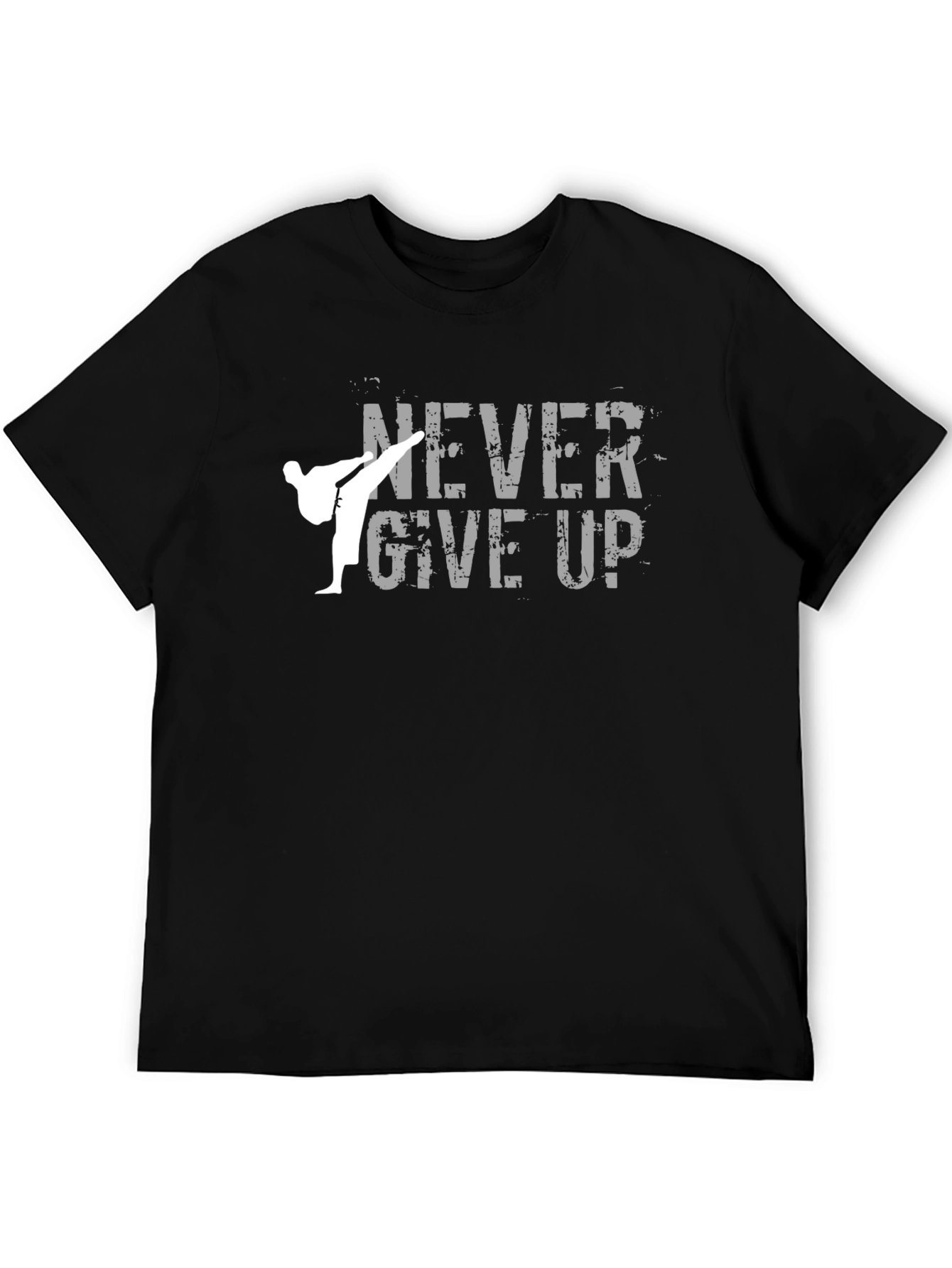 Never Give Up Graphic Tee - Martial Arts Motivation