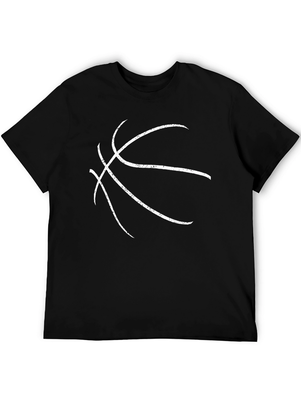 Basketball Graphic Tee - Black Cotton T-Shirt