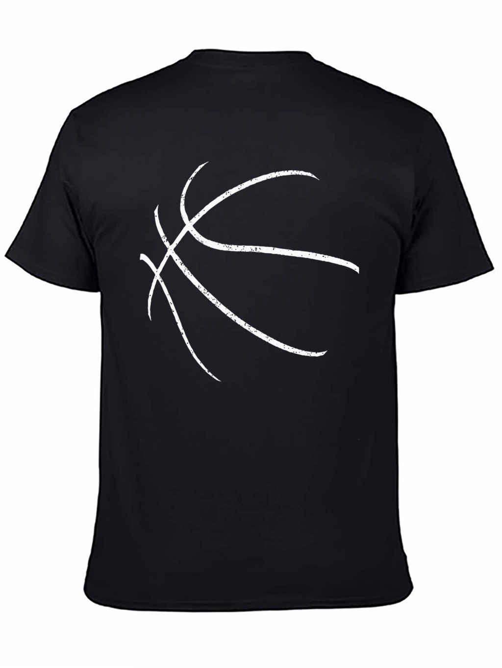 Basketball Graphic Tee - Black Cotton T-Shirt