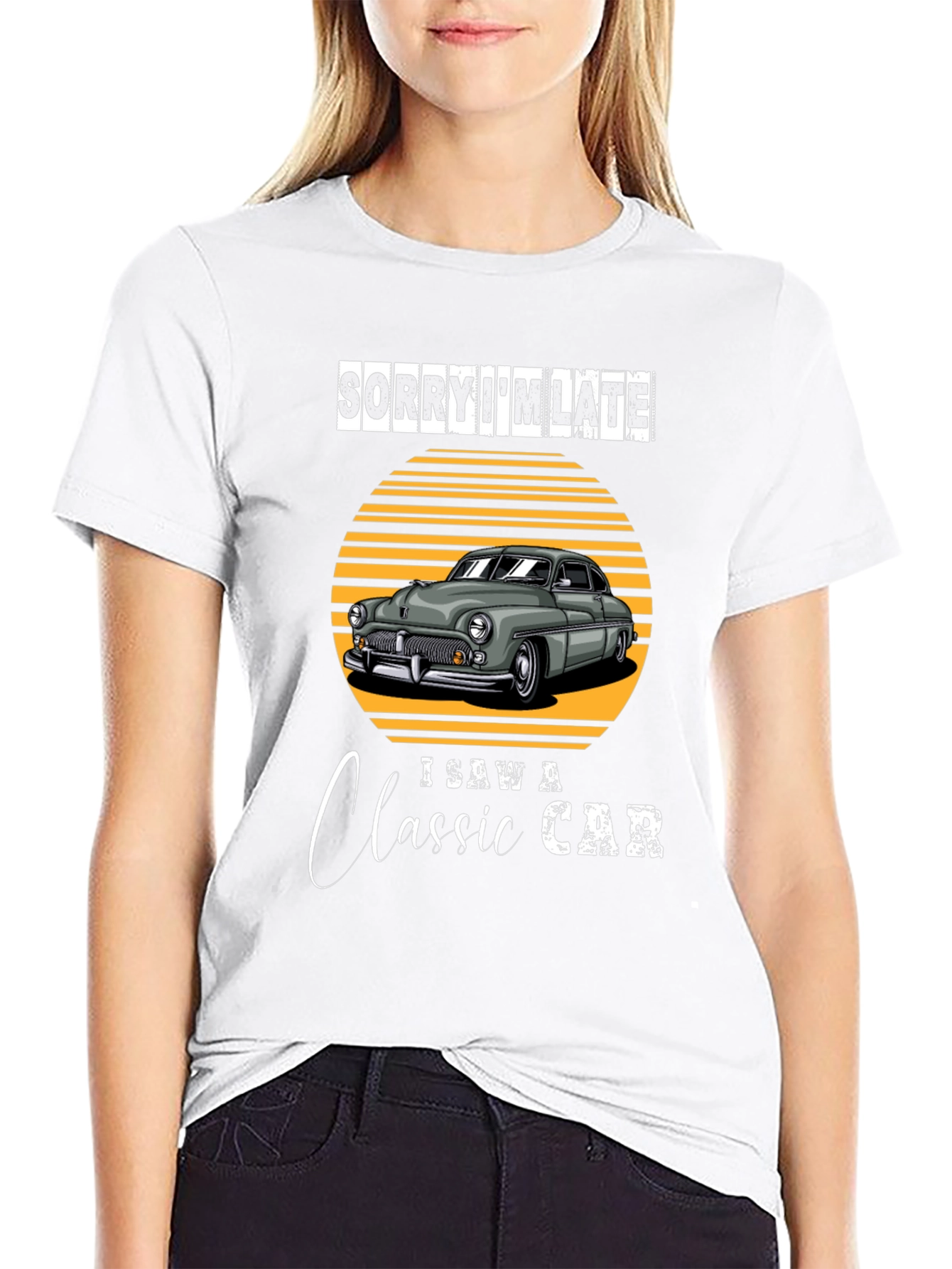Sorry Im Late Classic Car T-Shirt