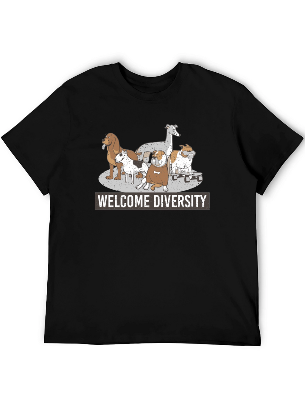 Welcome Diversity Dog Graphic T-Shirt
