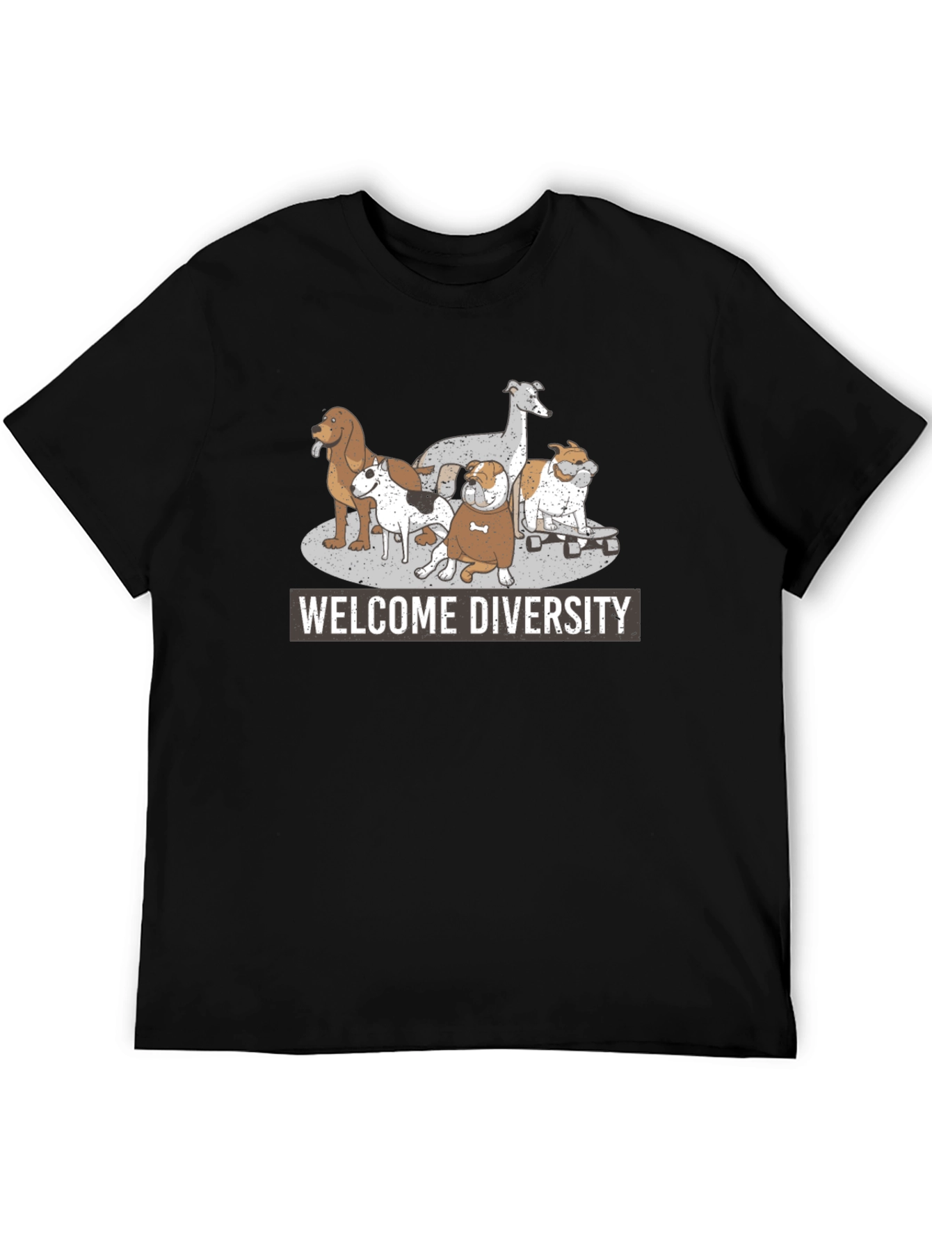 Welcome Diversity Dog Graphic T-Shirt