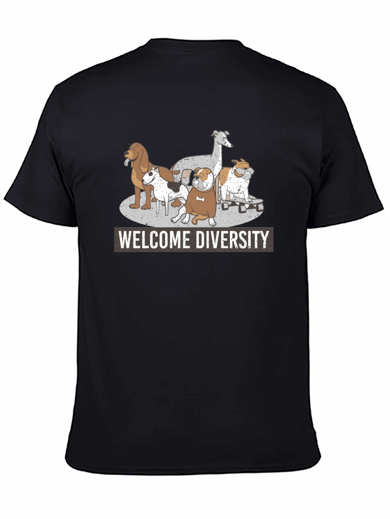 Welcome Diversity Dog Graphic T-Shirt