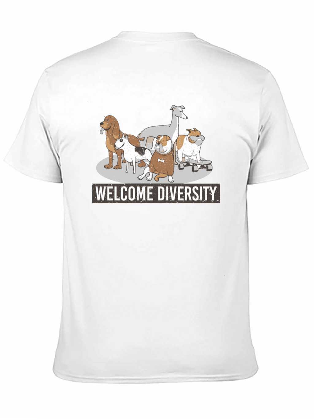 Welcome Diversity Dog Graphic T-Shirt