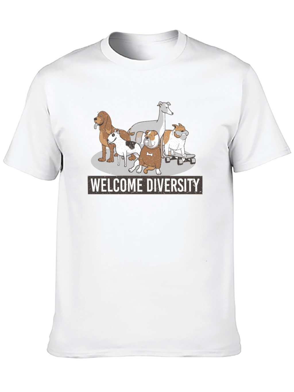 Welcome Diversity Dog Graphic T-Shirt