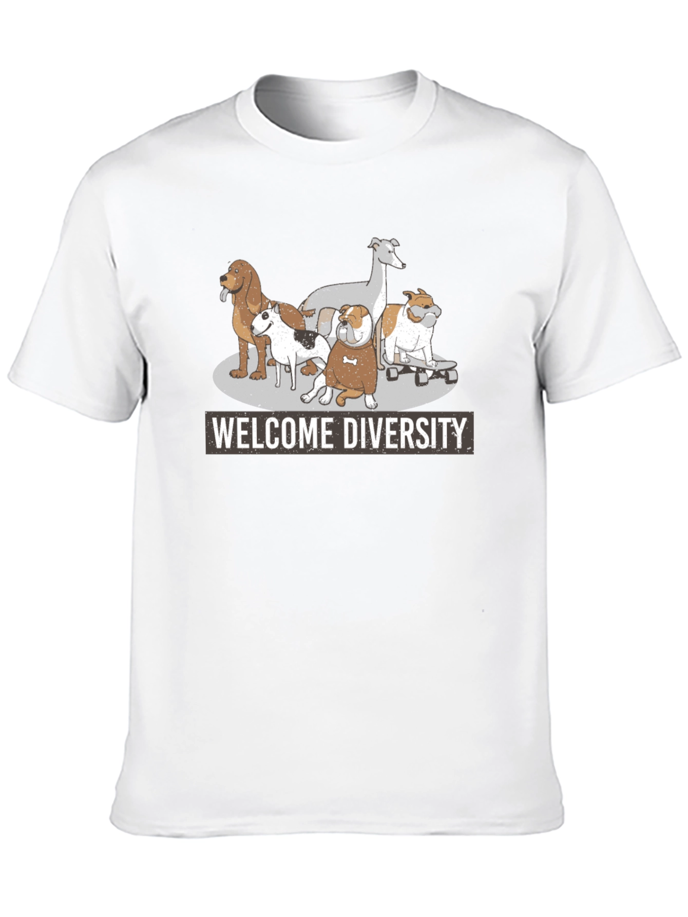 Welcome Diversity Dog Graphic T-Shirt