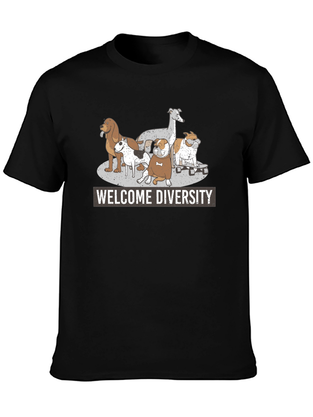 Welcome Diversity Dog Graphic T-Shirt