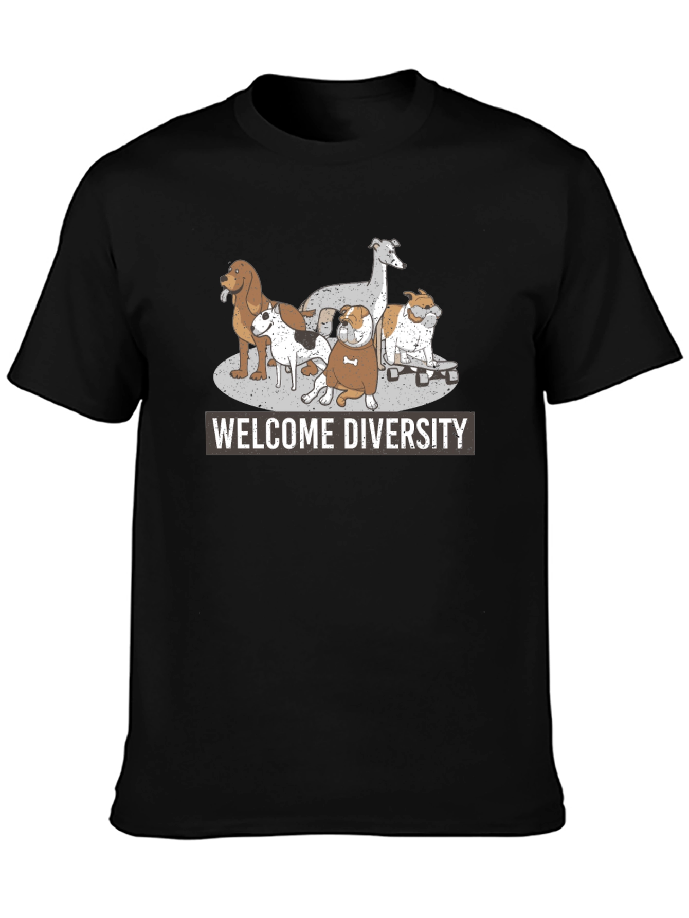 Welcome Diversity Dog Graphic T-Shirt