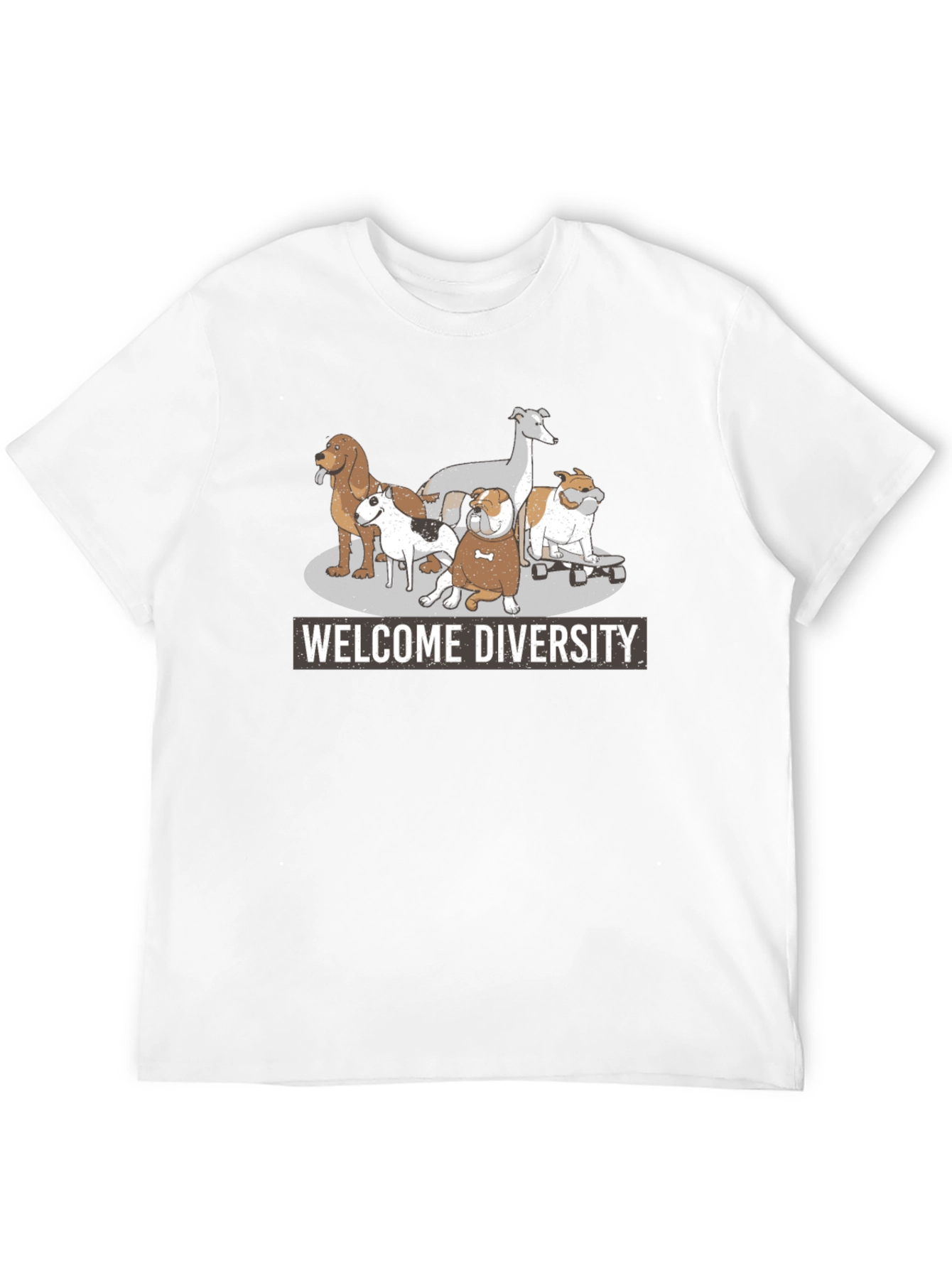 Welcome Diversity Dog Graphic T-Shirt