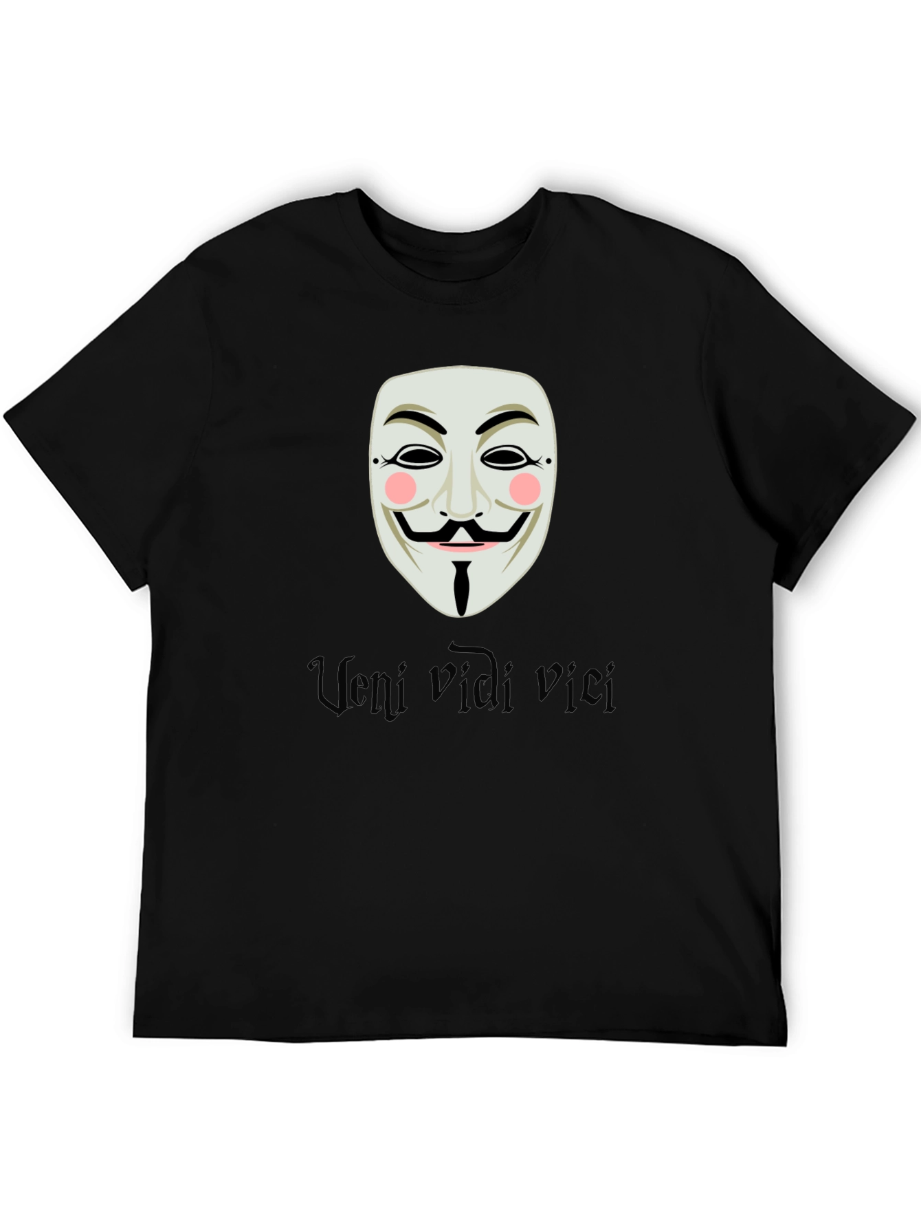 V for Vendetta Graphic Tee - Veni Vidi Vici - Mens Black T-Shirt