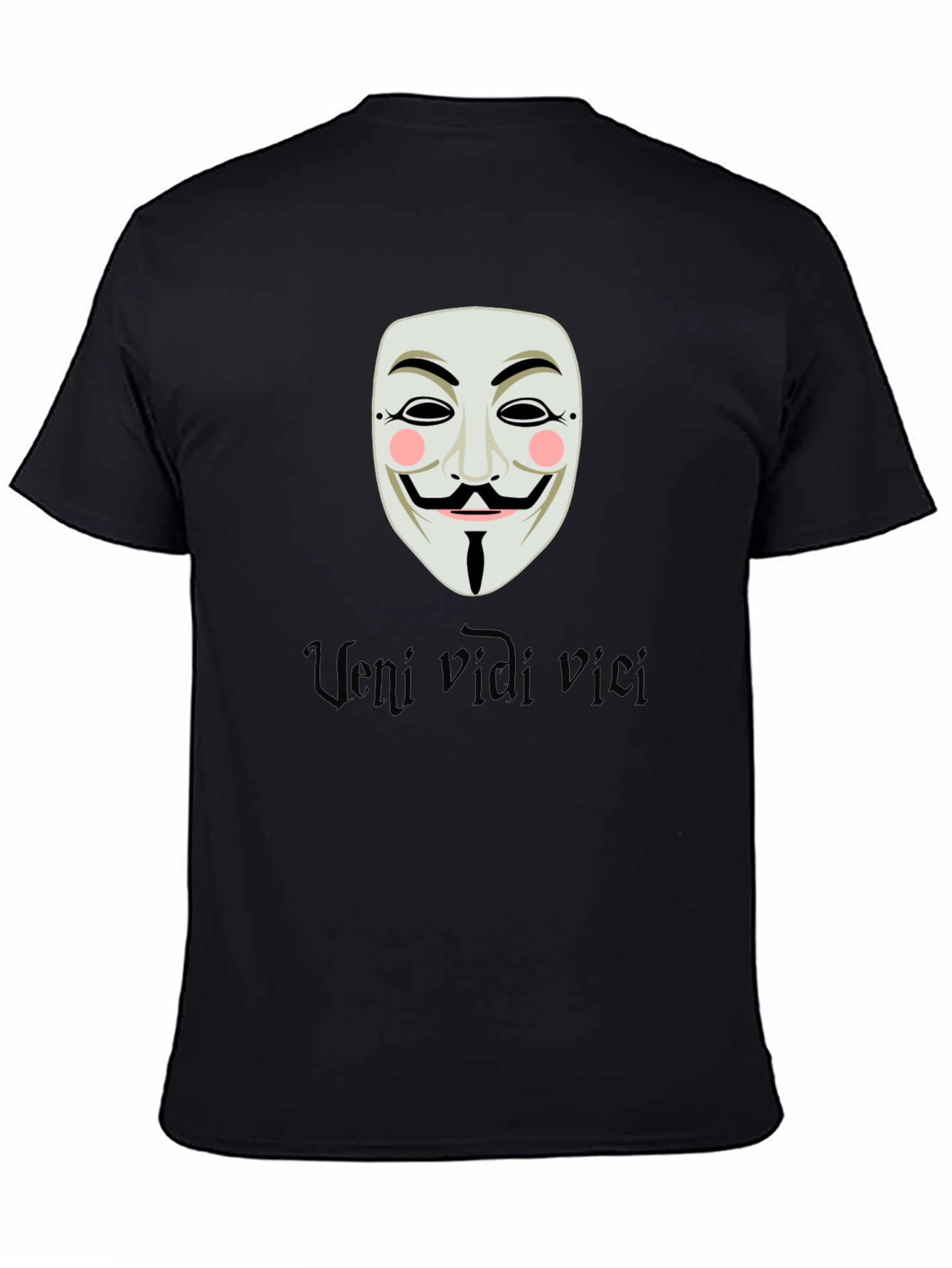 V for Vendetta Graphic Tee - Veni Vidi Vici - Mens Black T-Shirt