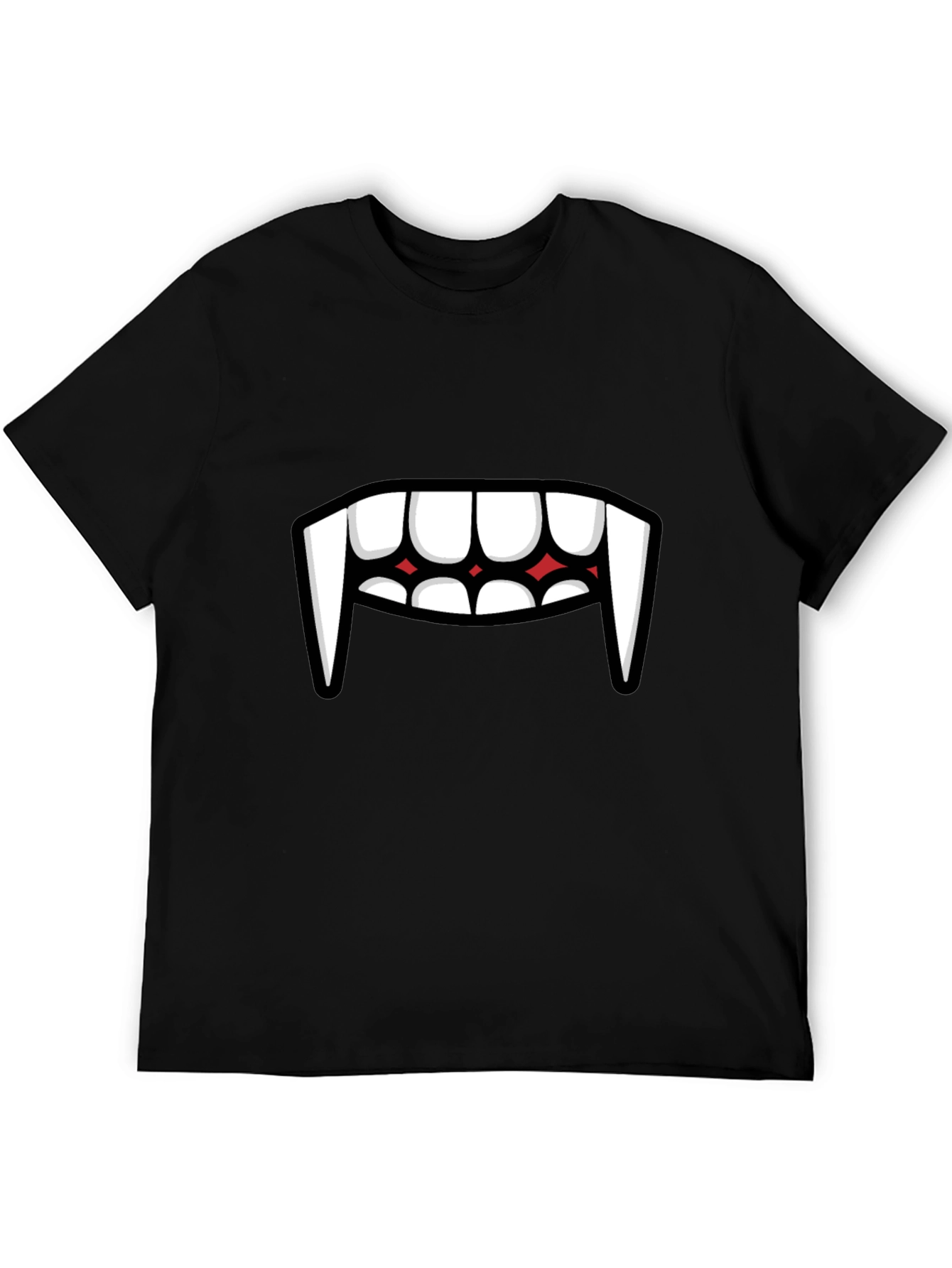 Vampire Teeth Graphic Tee - Funny Halloween Shirt