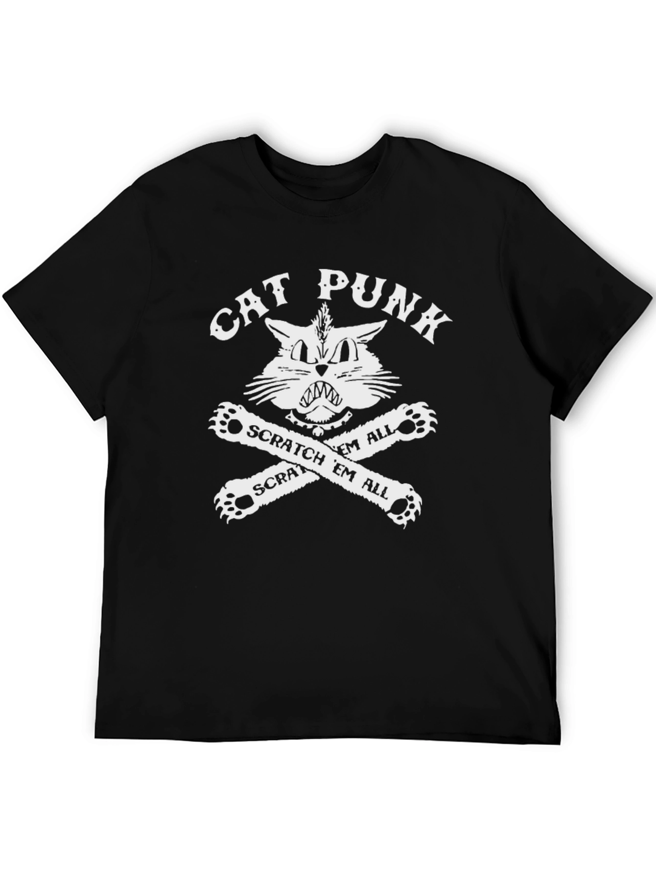 Cat Punk T-Shirt - Scratch Em All!