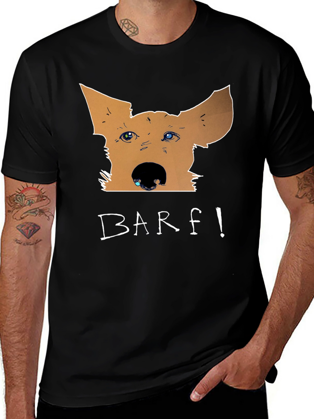 Funny BARF! Dog Graphic T-Shirt