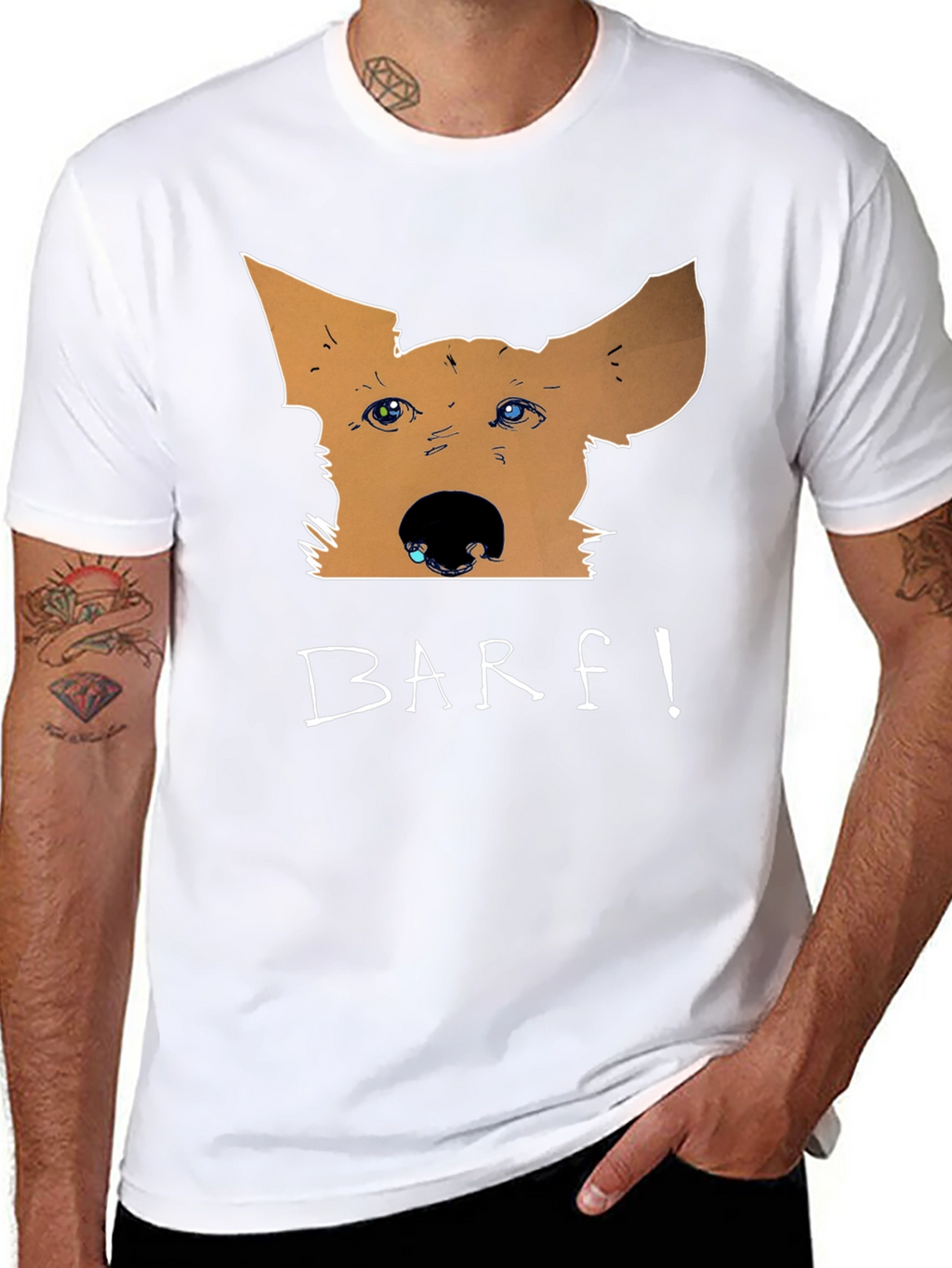 Funny BARF! Dog Graphic T-Shirt