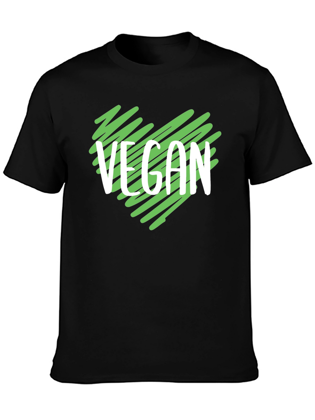 Vegan Heart T-Shirt - Black